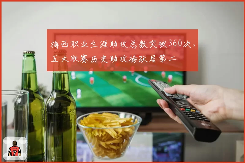 梅西职业生涯助攻总数突破360次，五大联赛历史助攻榜跃居第二